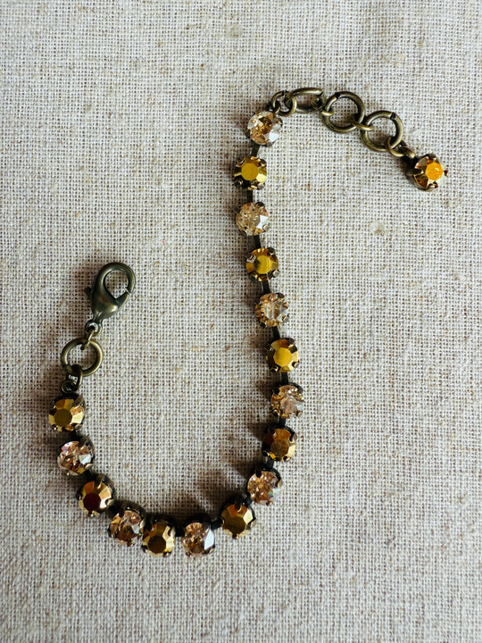 Stacy Neutral Crystal Tennis Bracelet