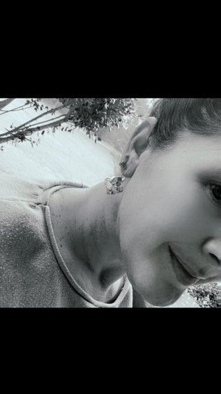 Arden Greek Cross Crystal Earrings - Shabby To Chic Jewelry