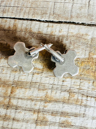 Arden Greek Cross Crystal Earrings - Shabby To Chic Jewelry