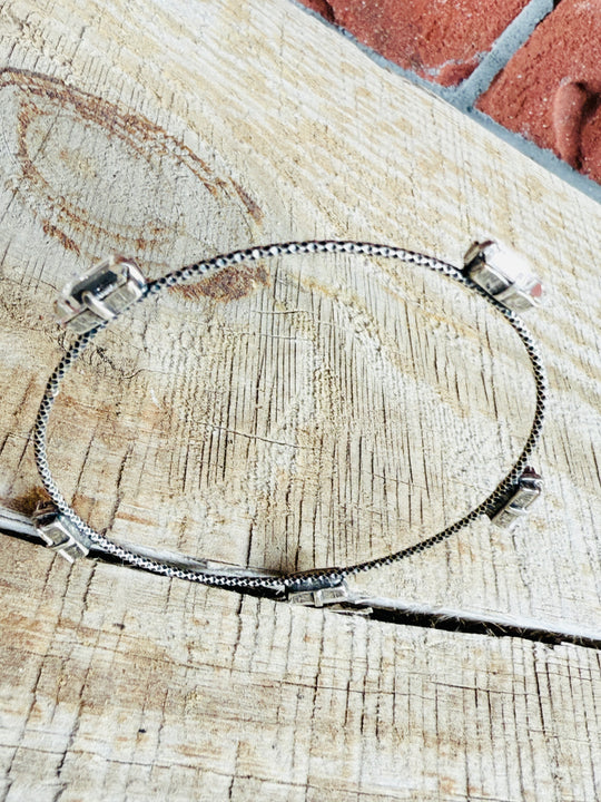 Alexandria Petite Silver Bangle Bracelet