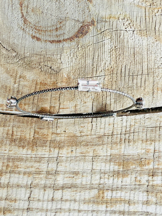 Alexandria Petite Silver Bangle Bracelet