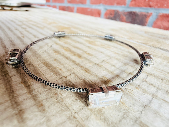 Alexandria Petite Silver Bangle Bracelet