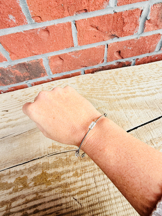 Alexandria Petite Silver Bangle Bracelet