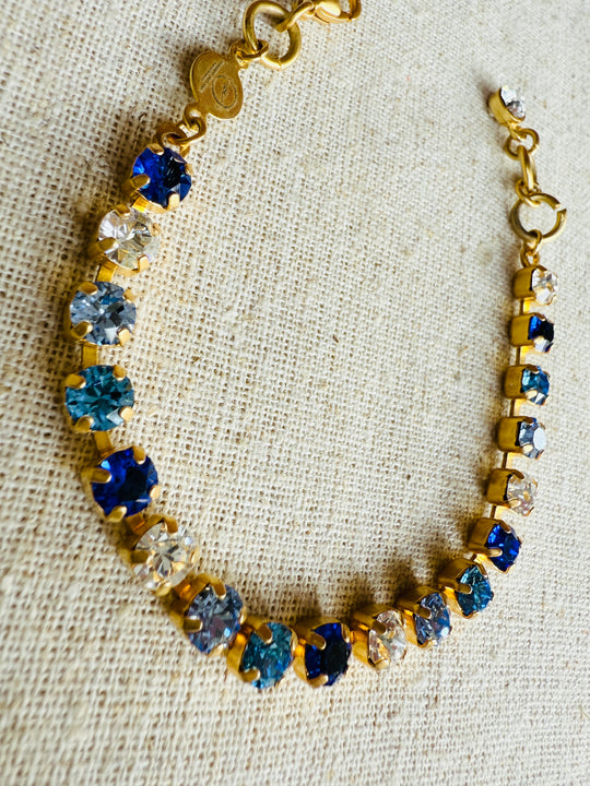 Avery Sapphire Crystal Tennis Bracelet