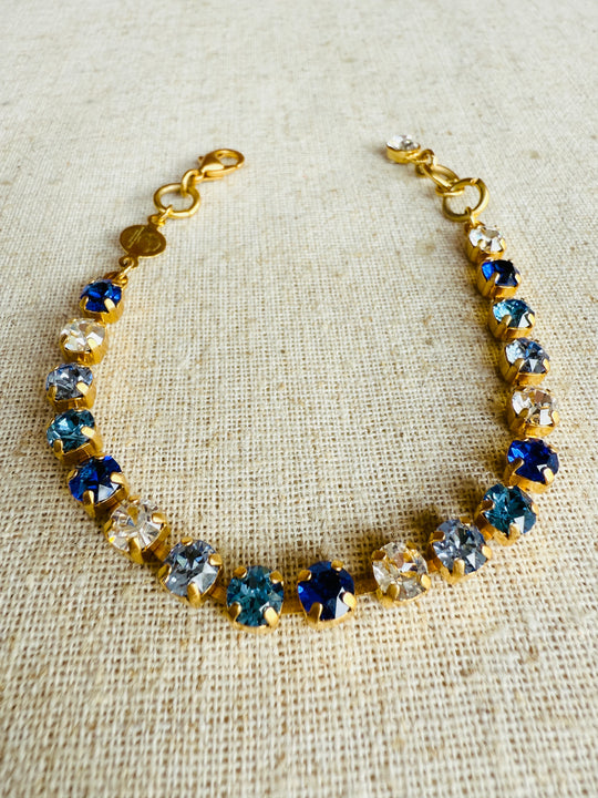 Avery Sapphire Crystal Tennis Bracelet