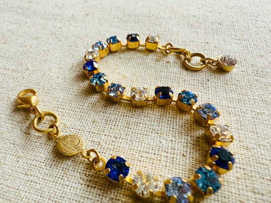 Avery Sapphire Crystal Tennis Bracelet