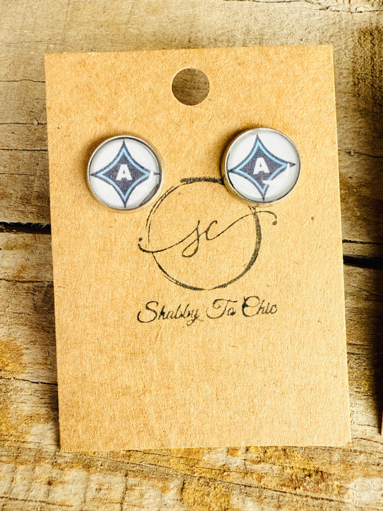 Aynor Blue Jackets Stud Earrings