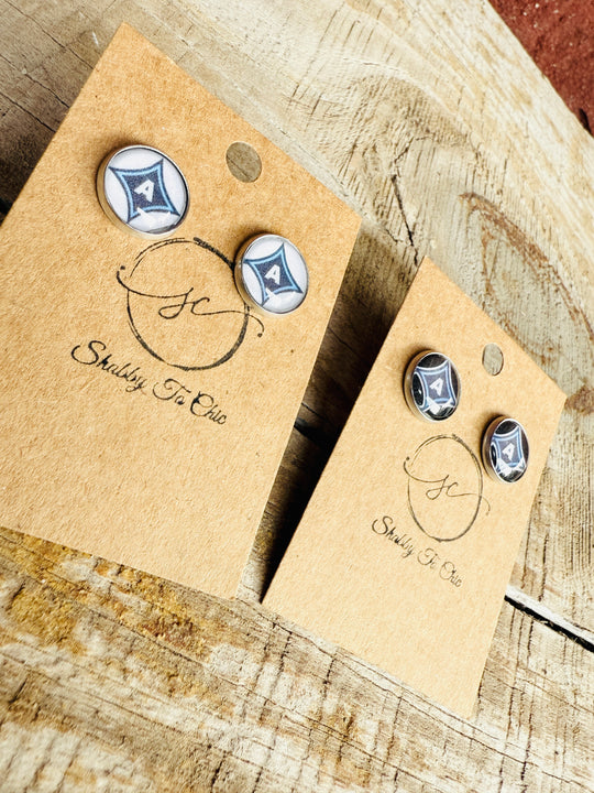 Aynor Blue Jackets Stud Earrings