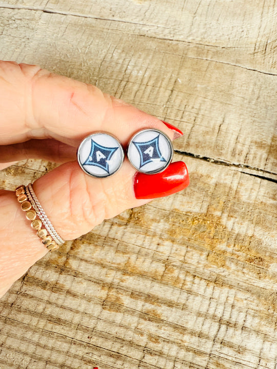 Aynor Blue Jackets Stud Earrings