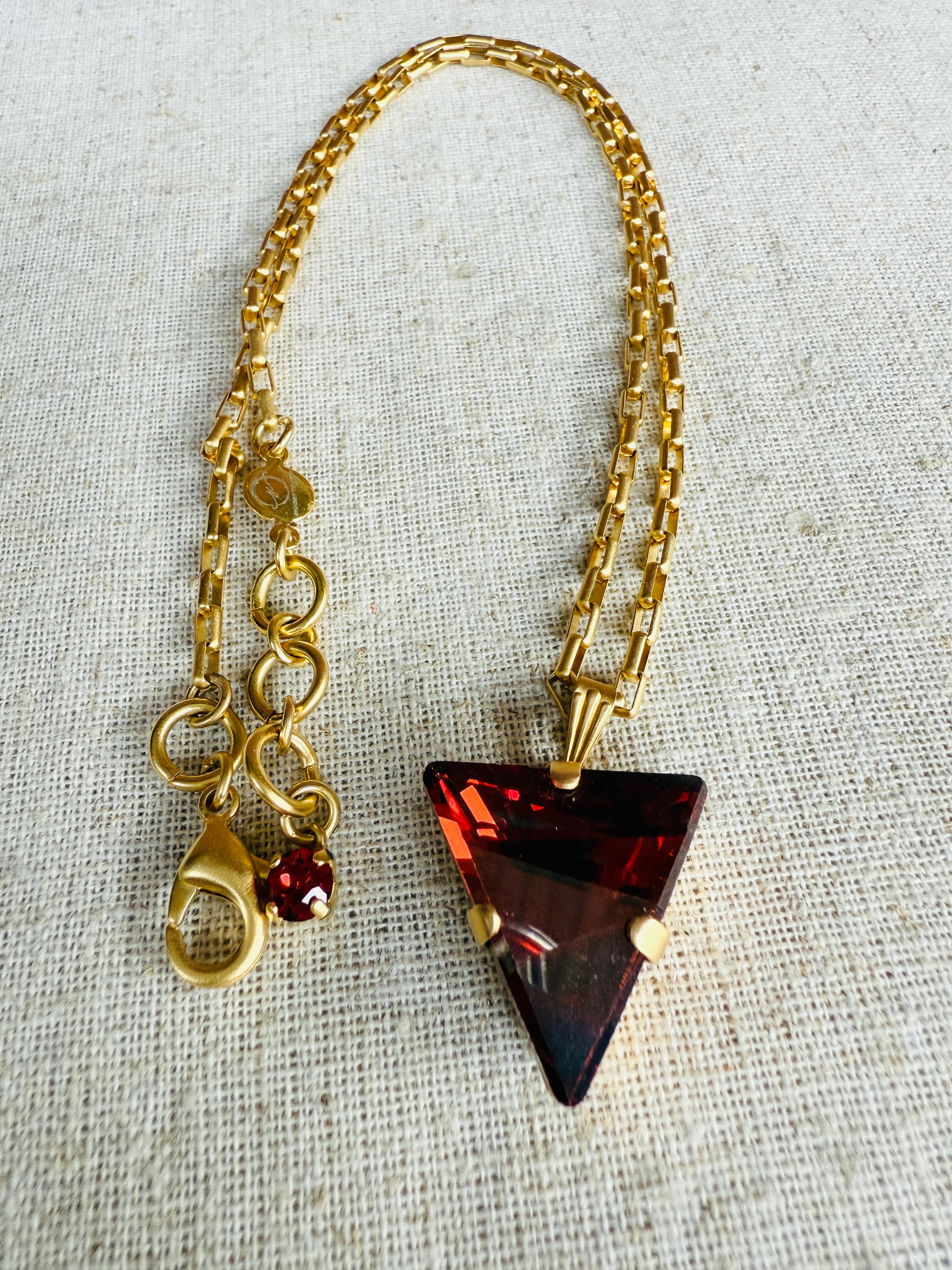 Riley Triangle Crystal Necklace - Shabby To Chic Jewelry