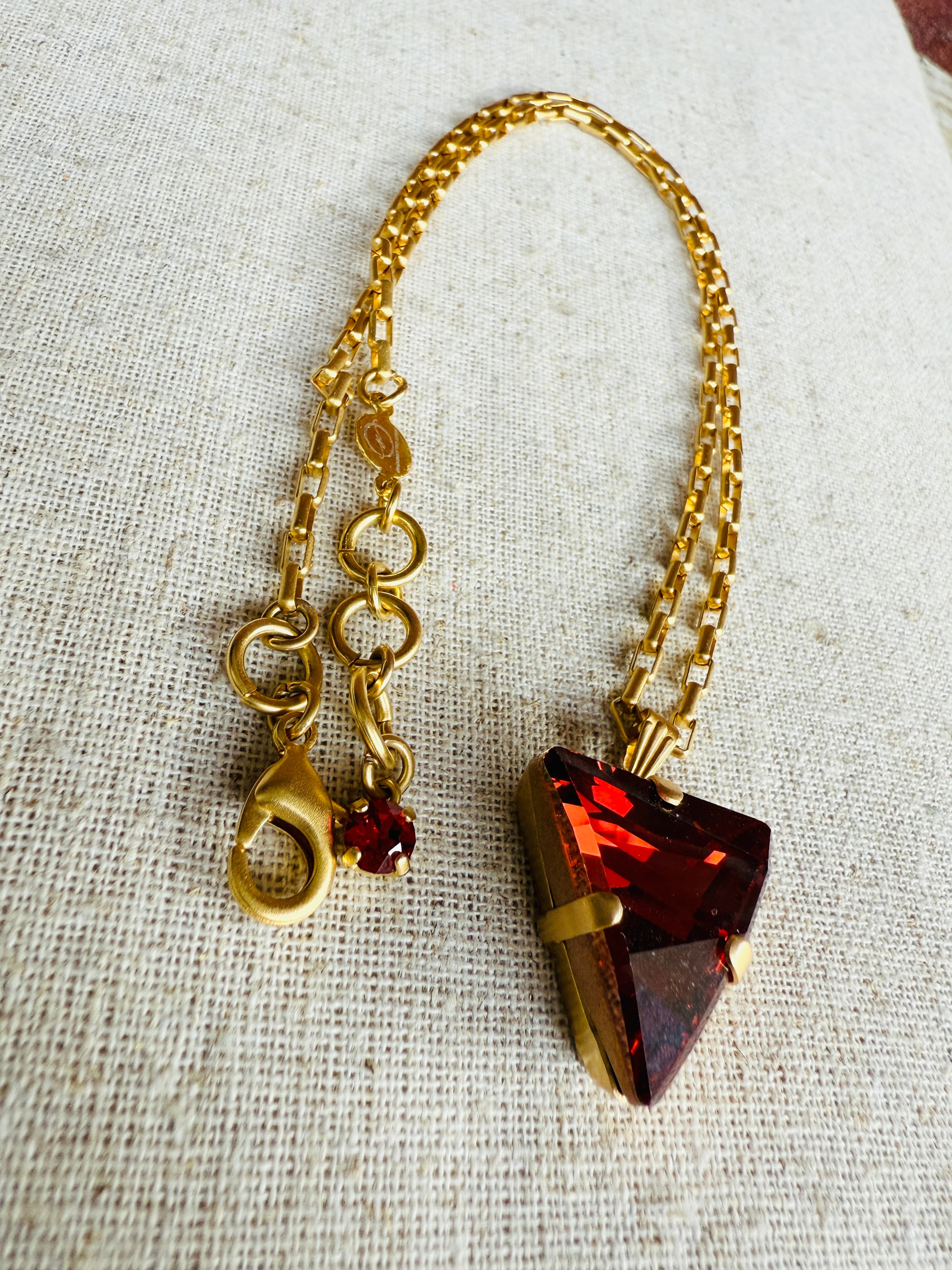 Riley Triangle Crystal Necklace - Shabby To Chic Jewelry