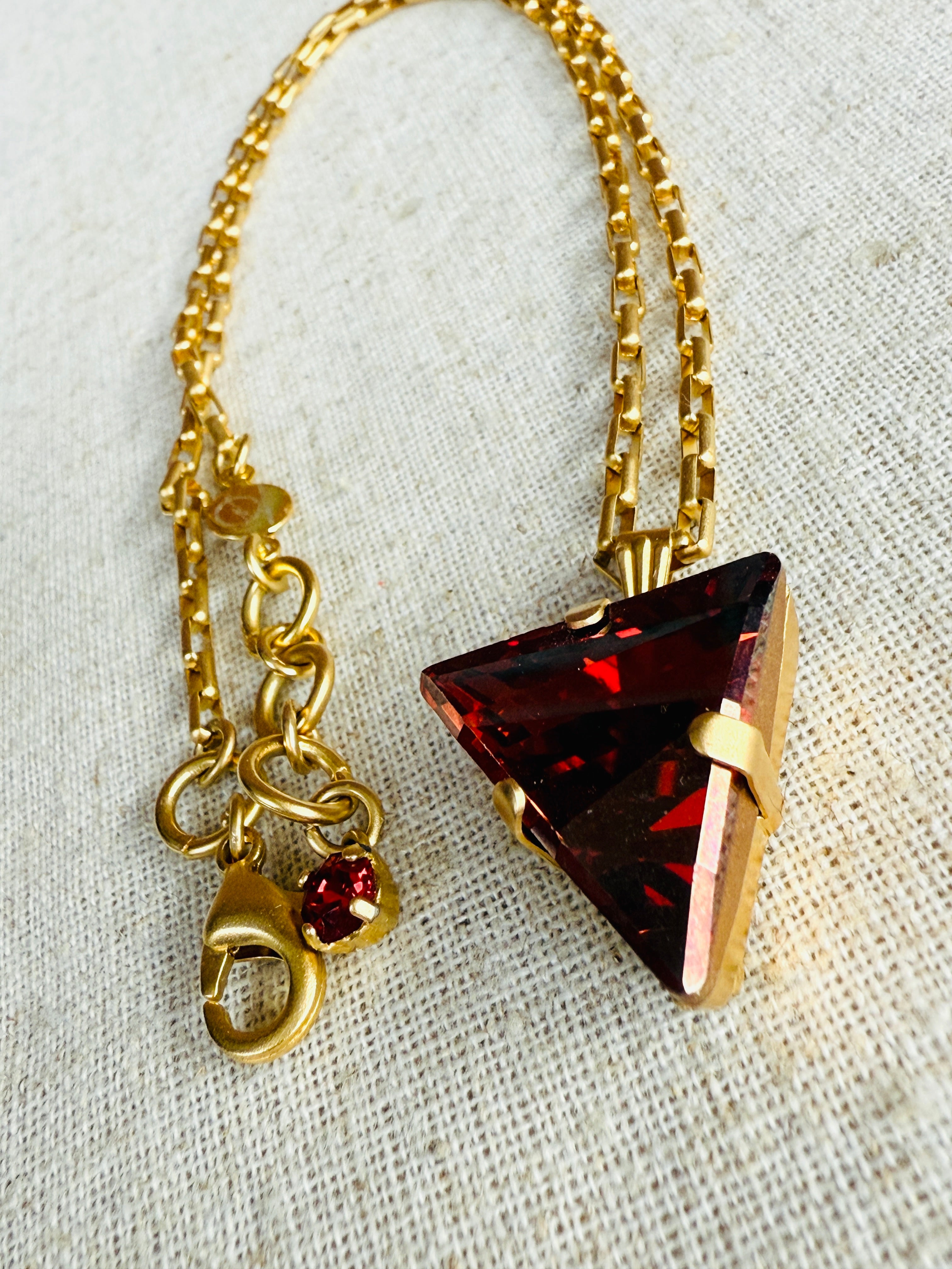 Riley Triangle Crystal Necklace - Shabby To Chic Jewelry