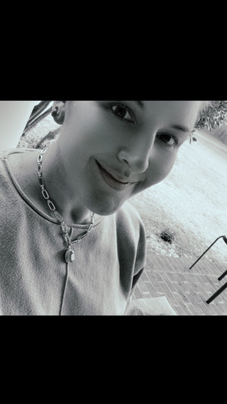 Amiya Pink Oval Cut Link Necklace - Shabby To Chic Jewelry