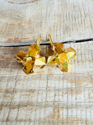 Claire Greek Cross Crystal Earrings - Shabby To Chic Jewelry