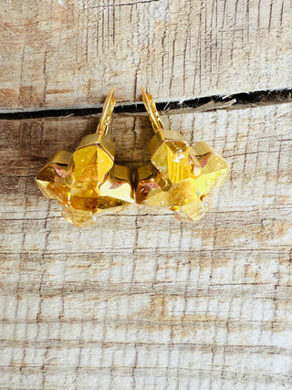 Claire Greek Cross Crystal Earrings - Shabby To Chic Jewelry