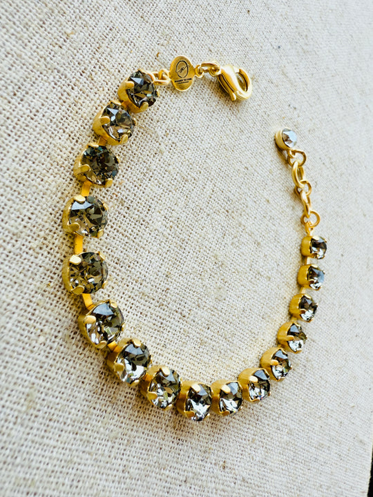 Alyssa Gold Crystal Tennis Bracelet