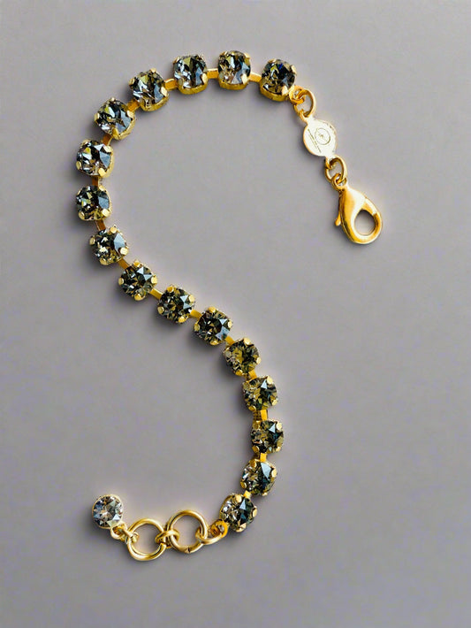 Alyssa Gold Crystal Tennis Bracelet