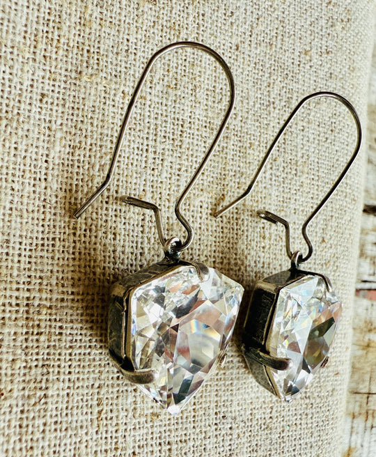 Sallie Crystal Teardrop Dangle Earrings