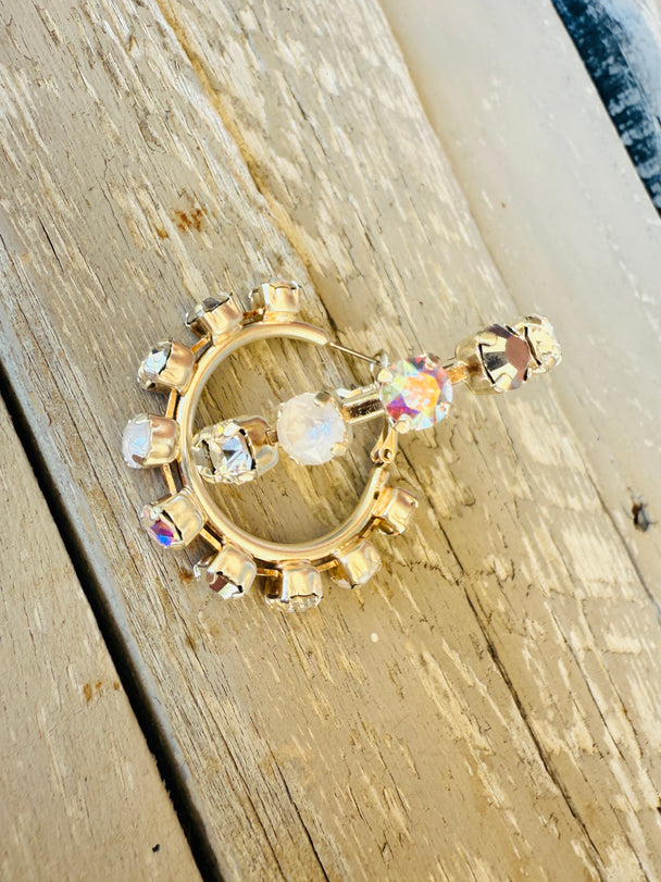 Sheila Crystal Hoop Earrings