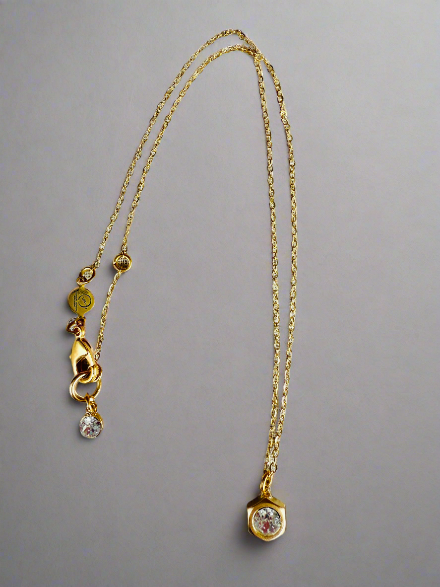 Emmie Hex Crystal Pendant Necklace
