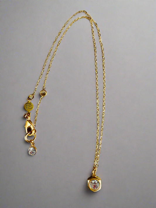 Emmie Hex Crystal Pendant Necklace