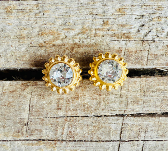 Jenny Dotted Crystal Stud Earrings