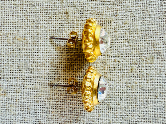 Jenny Dotted Crystal Stud Earrings