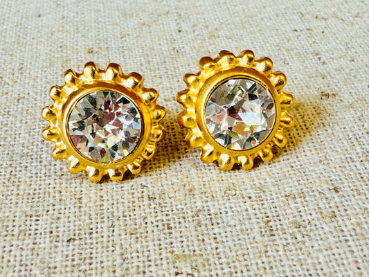 Jenny Dotted Crystal Stud Earrings