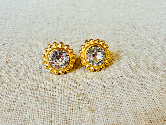 Jenny Dotted Crystal Stud Earrings