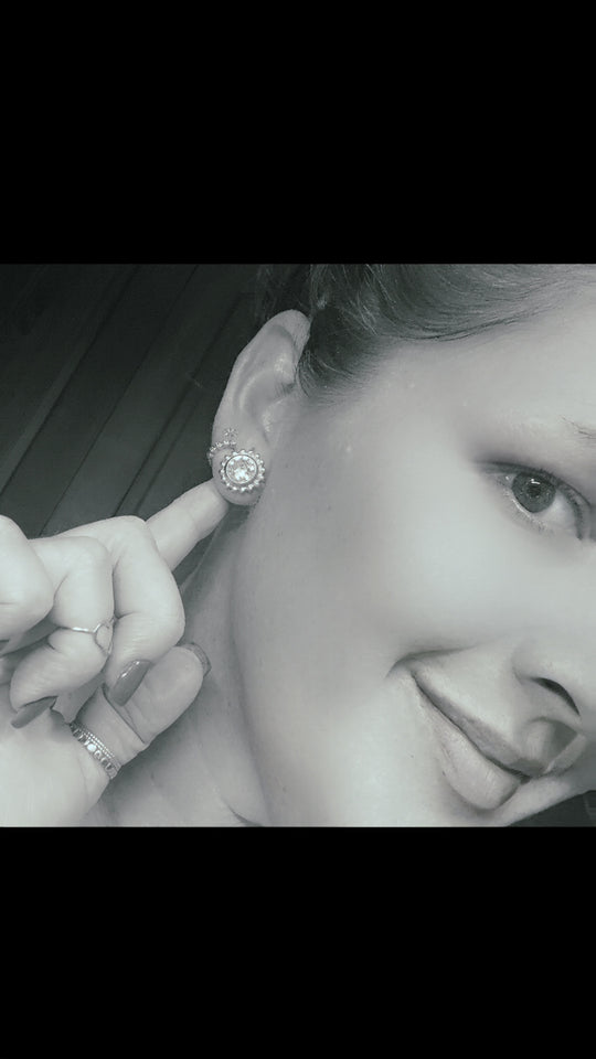 Jenny Dotted Crystal Stud Earrings