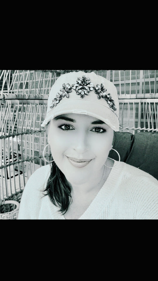 Devan Women's Gray Crystal Embellished Hat