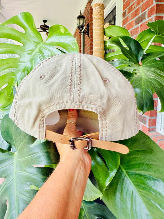 Bethany Women's Khaki Crystal Embellished Hat