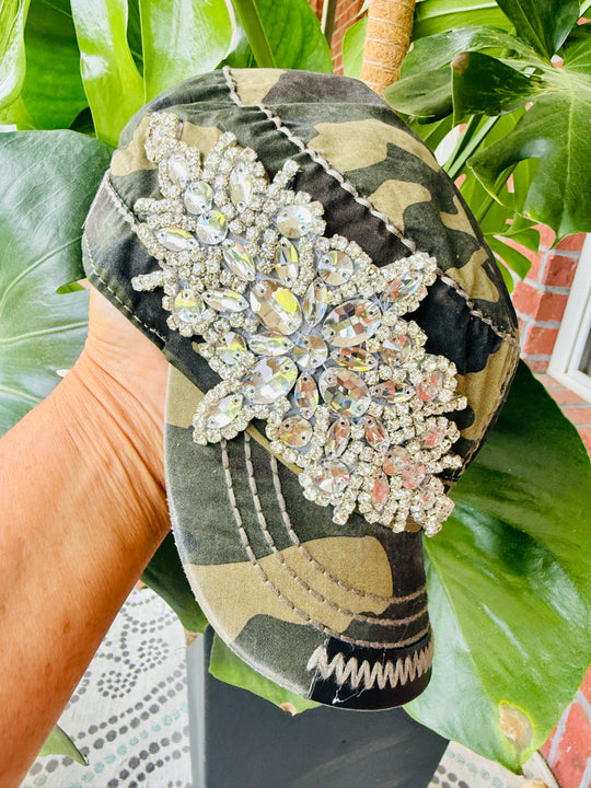 Eve Women's Crystal Embellished Cadet Hat