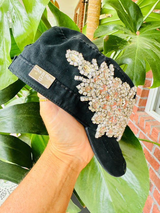 Eve Women's Crystal Embellished Cadet Hat