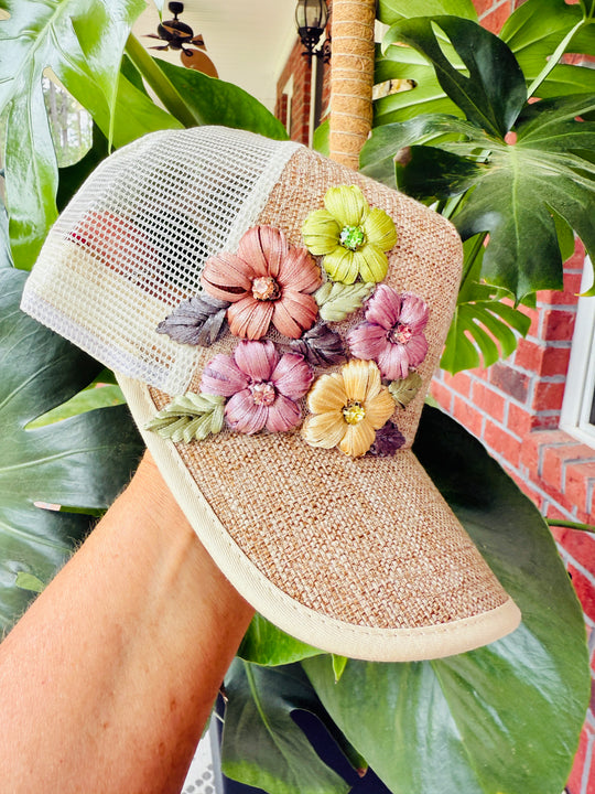 Emily Women's Floral Glitz Trucker Hat