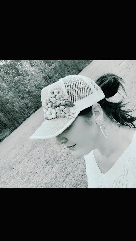 Emily Women's Floral Glitz Trucker Hat