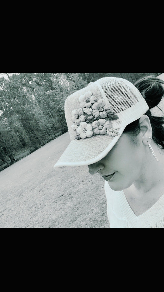 Emily Women's Floral Glitz Trucker Hat