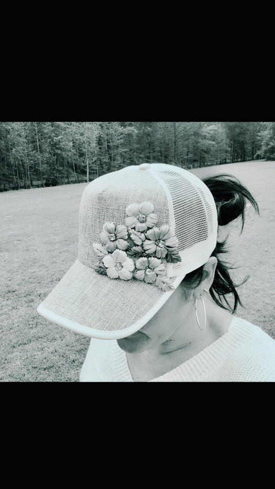Emily Women's Floral Glitz Trucker Hat