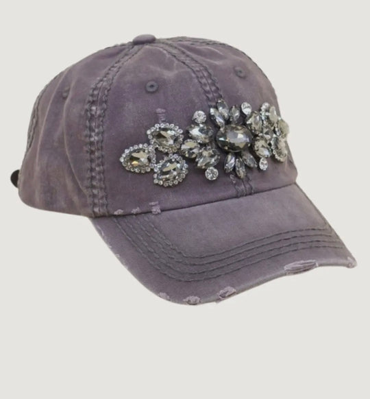 Zara Women's Khaki Crystal Embellished Hat