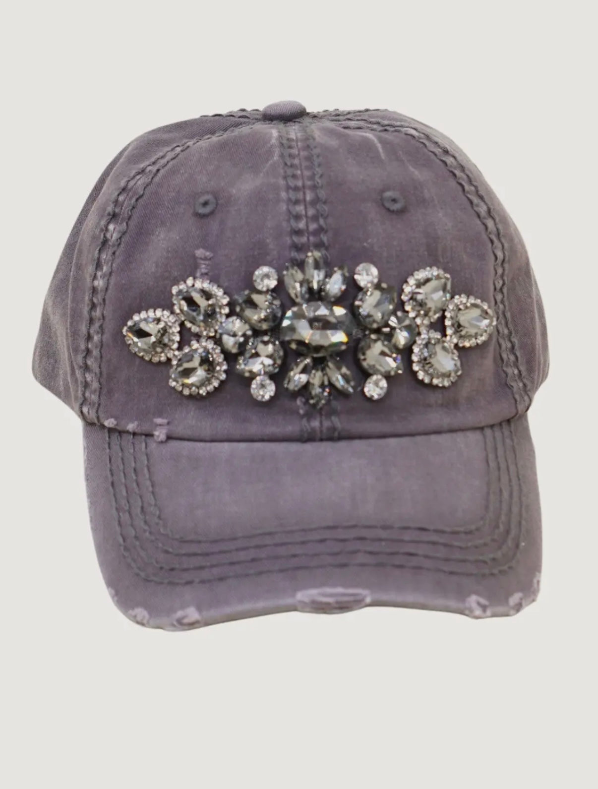 Zara Women's Khaki Crystal Embellished Hat