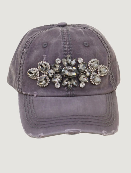 Zara Women's Khaki Crystal Embellished Hat