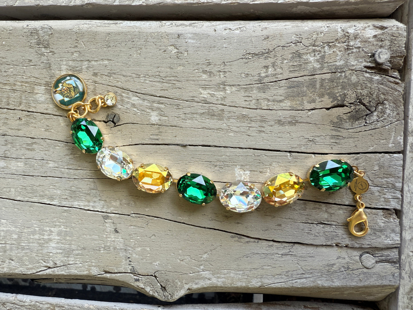 Conway Tiger Oval Cut Crystal Bracelet