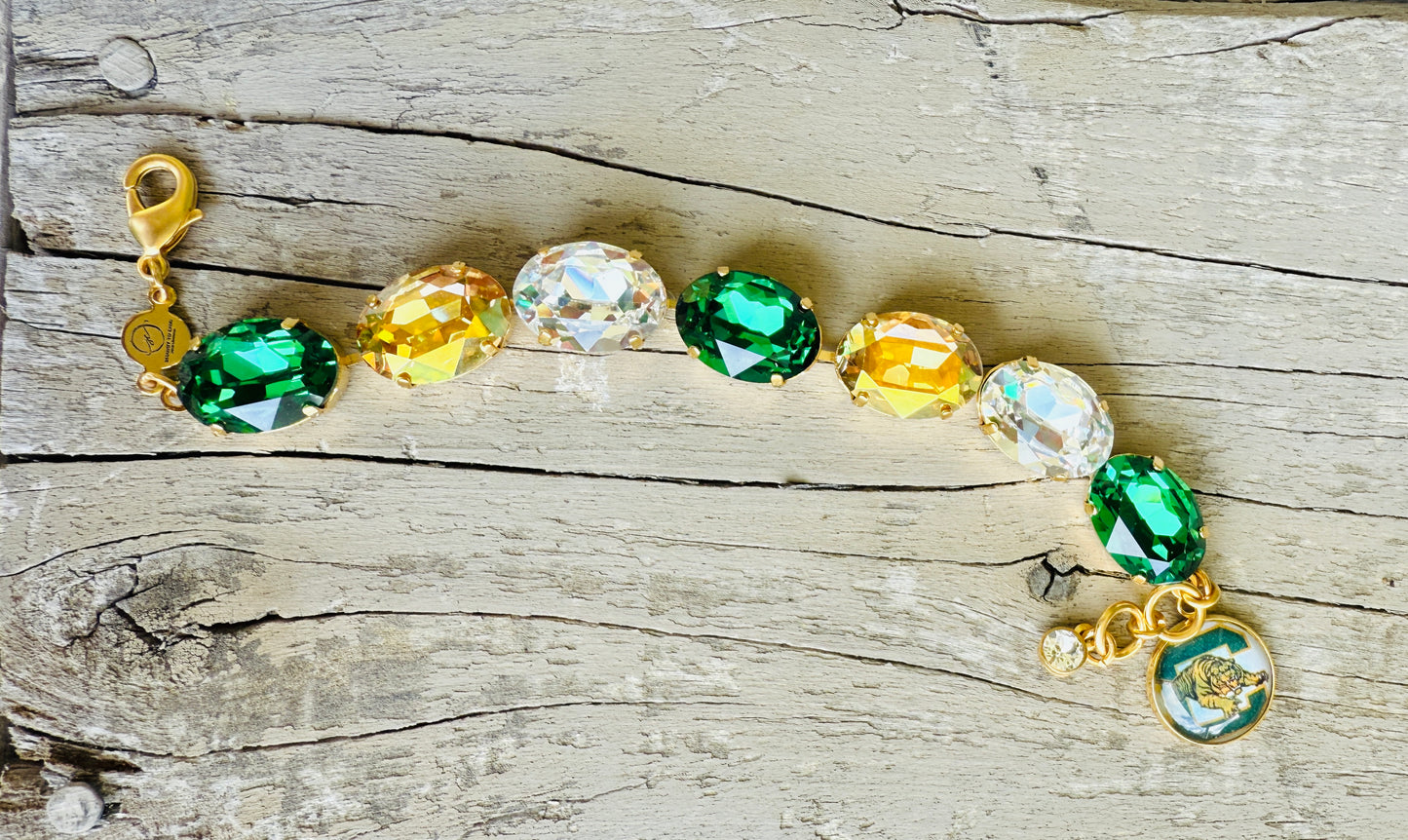Conway Tiger Oval Cut Crystal Bracelet