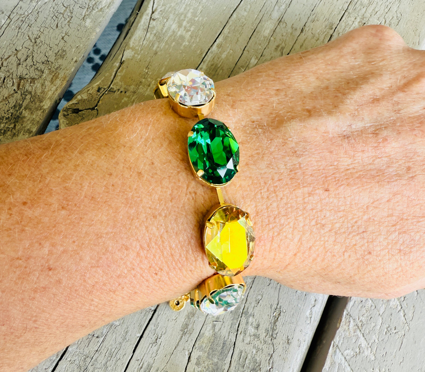 Conway Tiger Oval Cut Crystal Bracelet